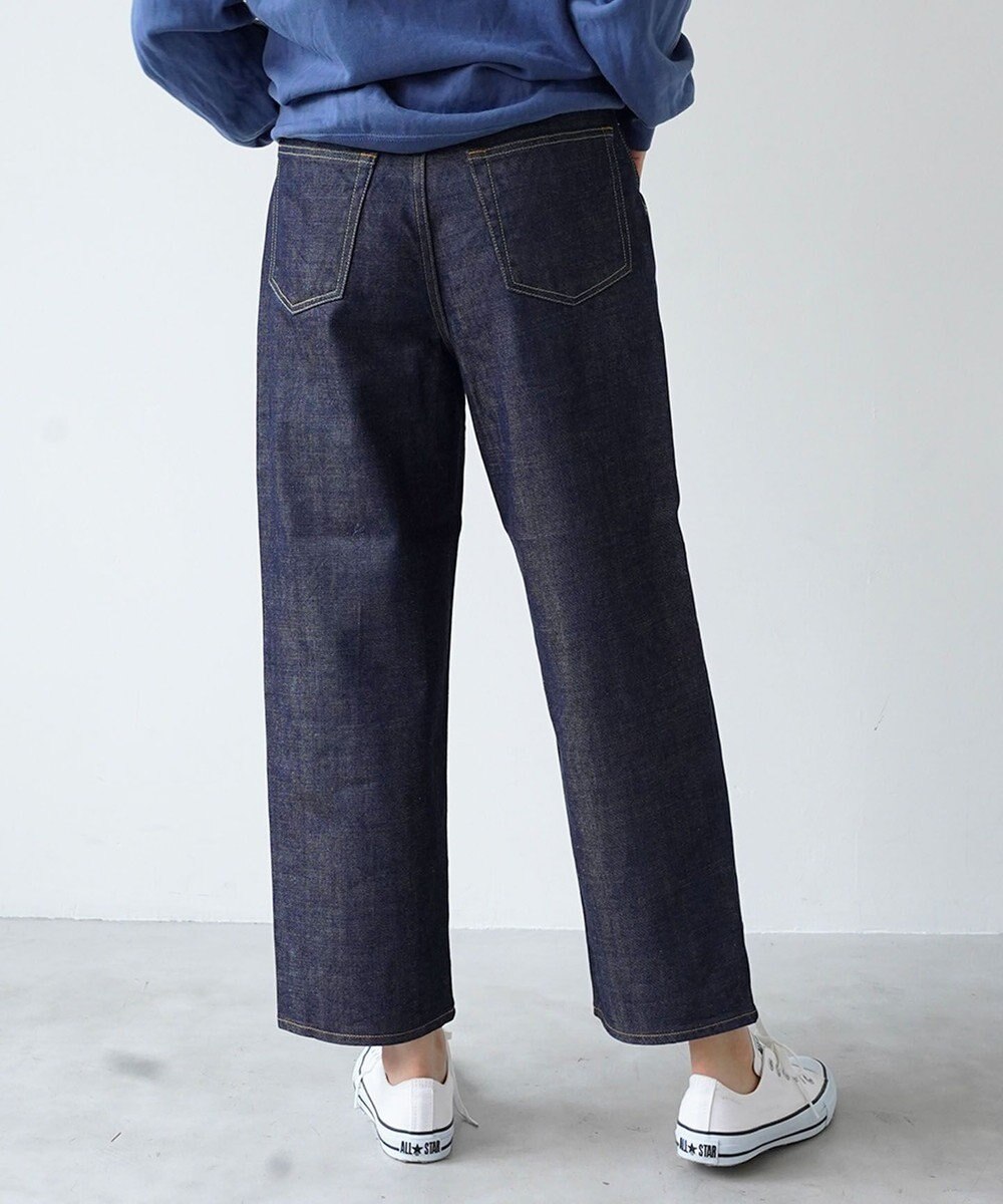 caqu FS ankle boy`s ハイウエストワイドストレートデニム 