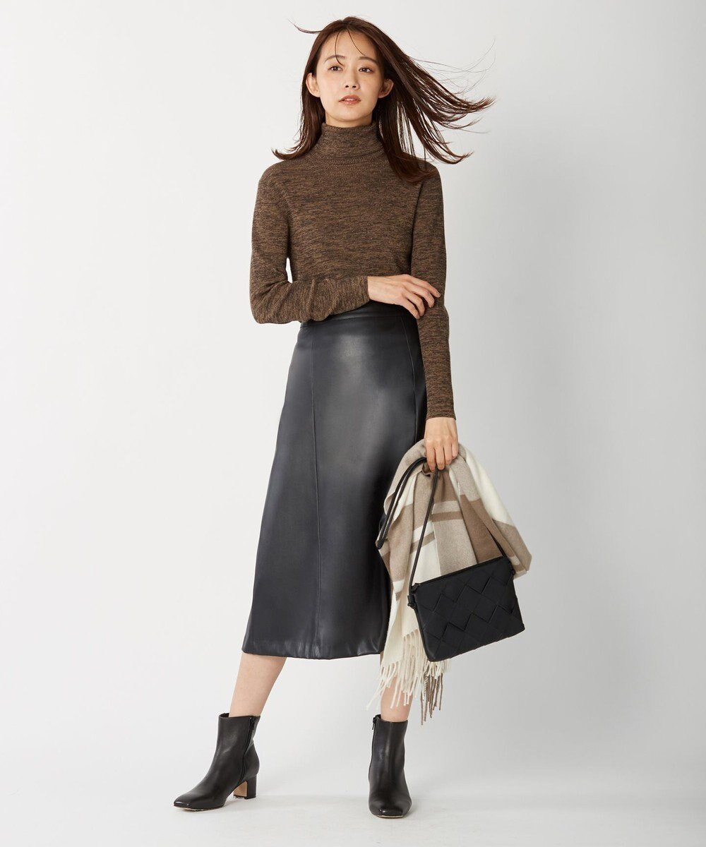 J.PRESS LADIES 【WEB限定・洗える】BARTOLOZZI ポリエステルレザーII スカート 