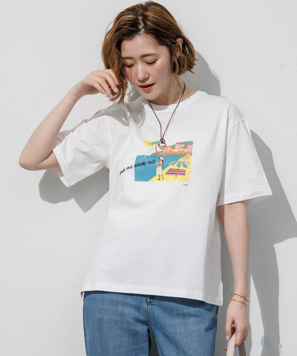 23区 L Lauren Rolwing コラボ グラフィックプリント Tシャツ 