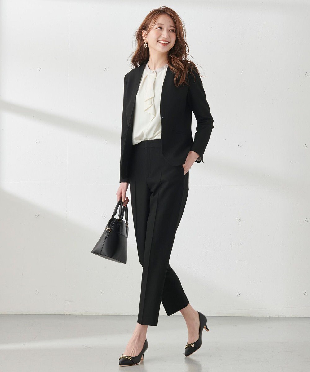 ANY SIS 【保温性あり/洗える】サーモ 2WAYストレッチ テーパード パンツ 