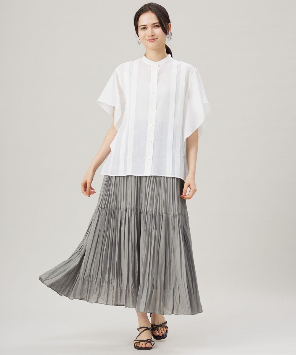 自由区 【接触冷感・洗える】ハンドワッシャープリーツ スカート 