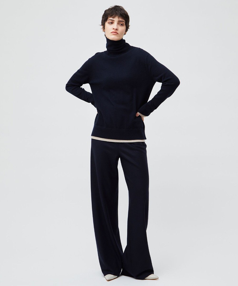 BEIGE， 【洗える】POMPE / ウールカシミヤタートルネックニット 