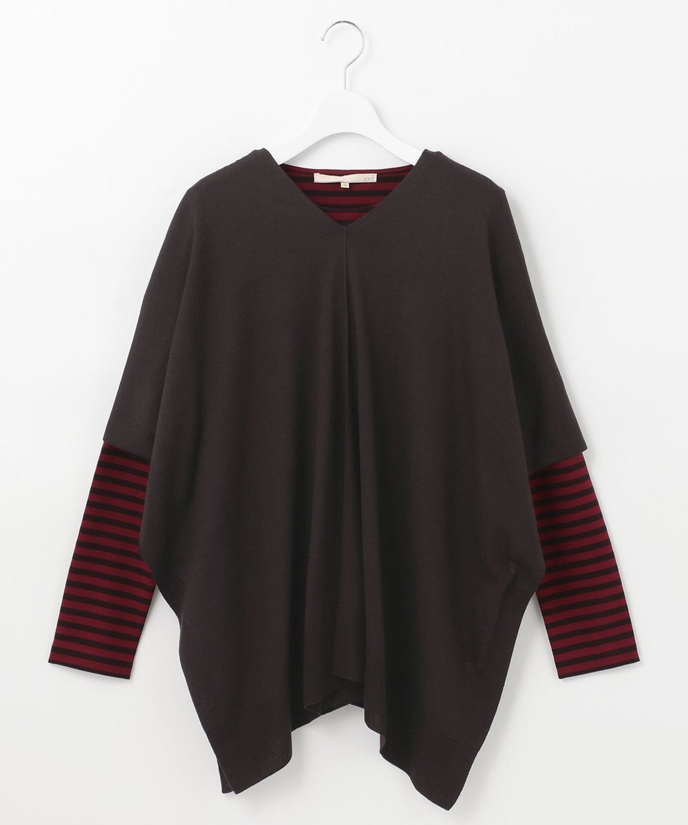 自由区 【洗える/セットアイテム】マルチWAYコンビ ニットポンチョ×プルオーバー 