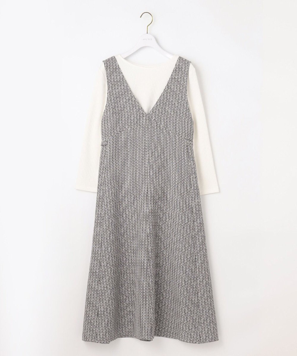 ANY SIS 【洗える】ツイード調ワンピース  セット 