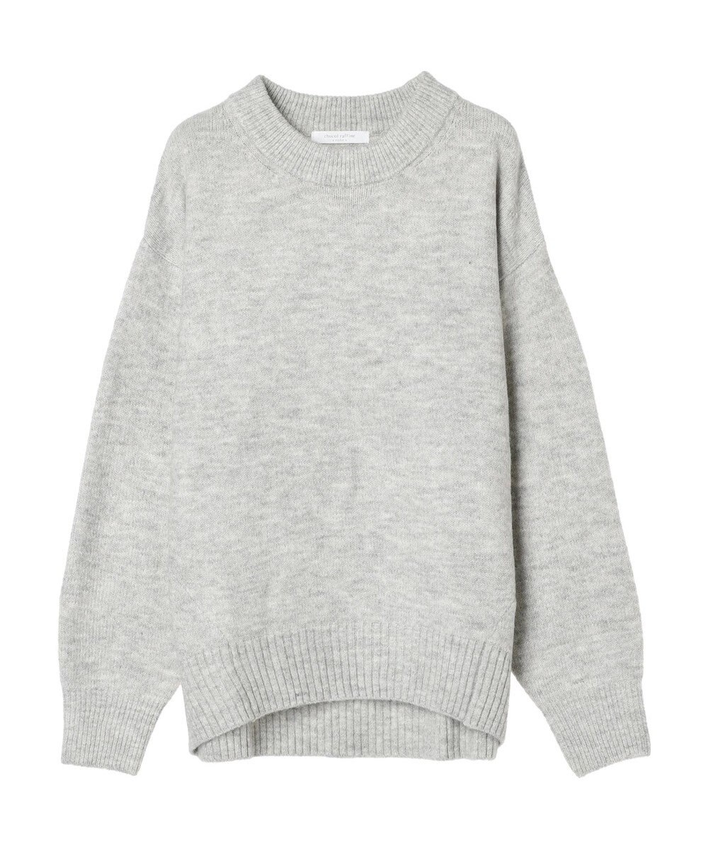 Green Parks ｆｕｗａっとメランジ前後差ニットプルオーバー 