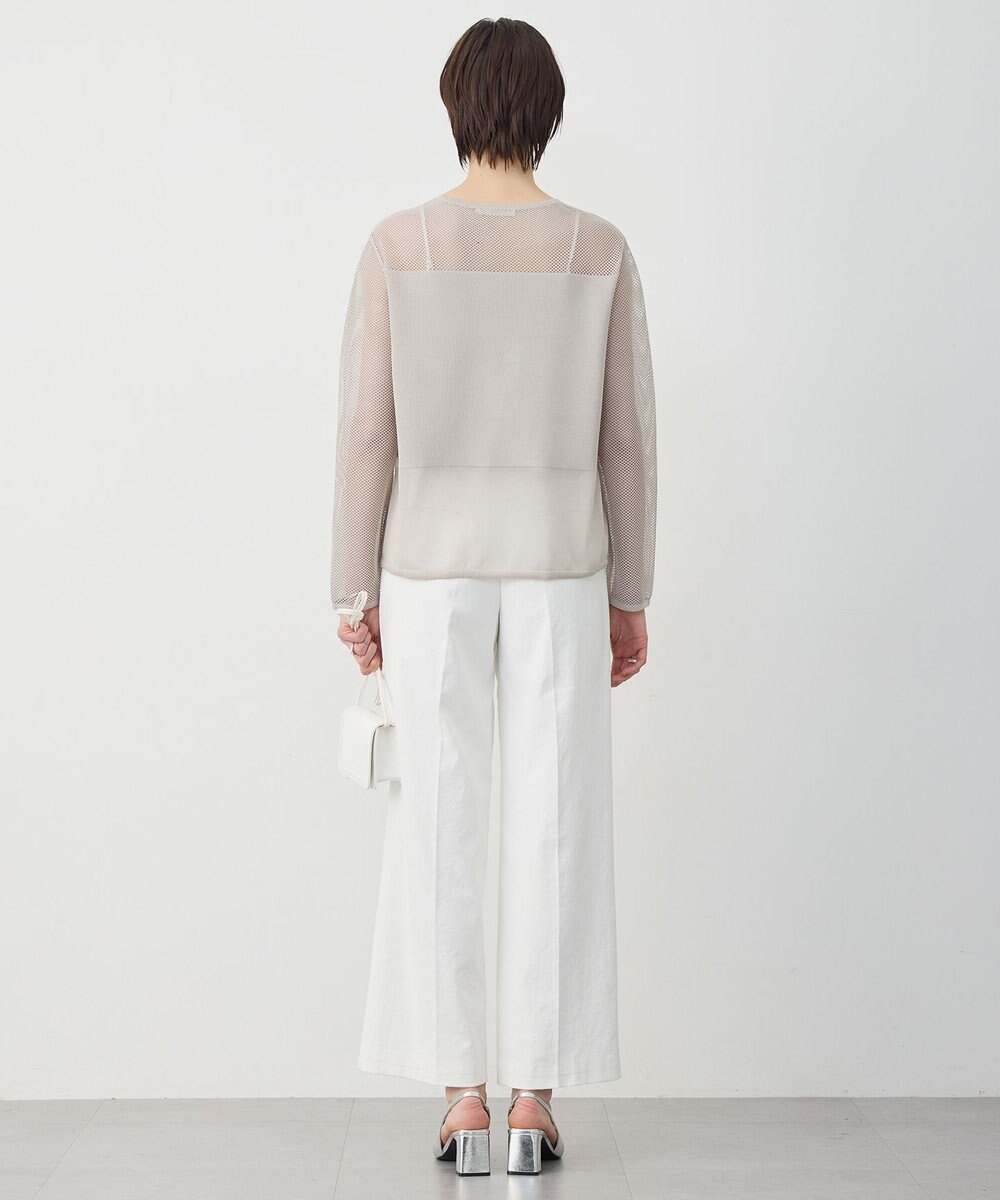 ICB L パネルパターンメッシュ ニットプルオーバー 