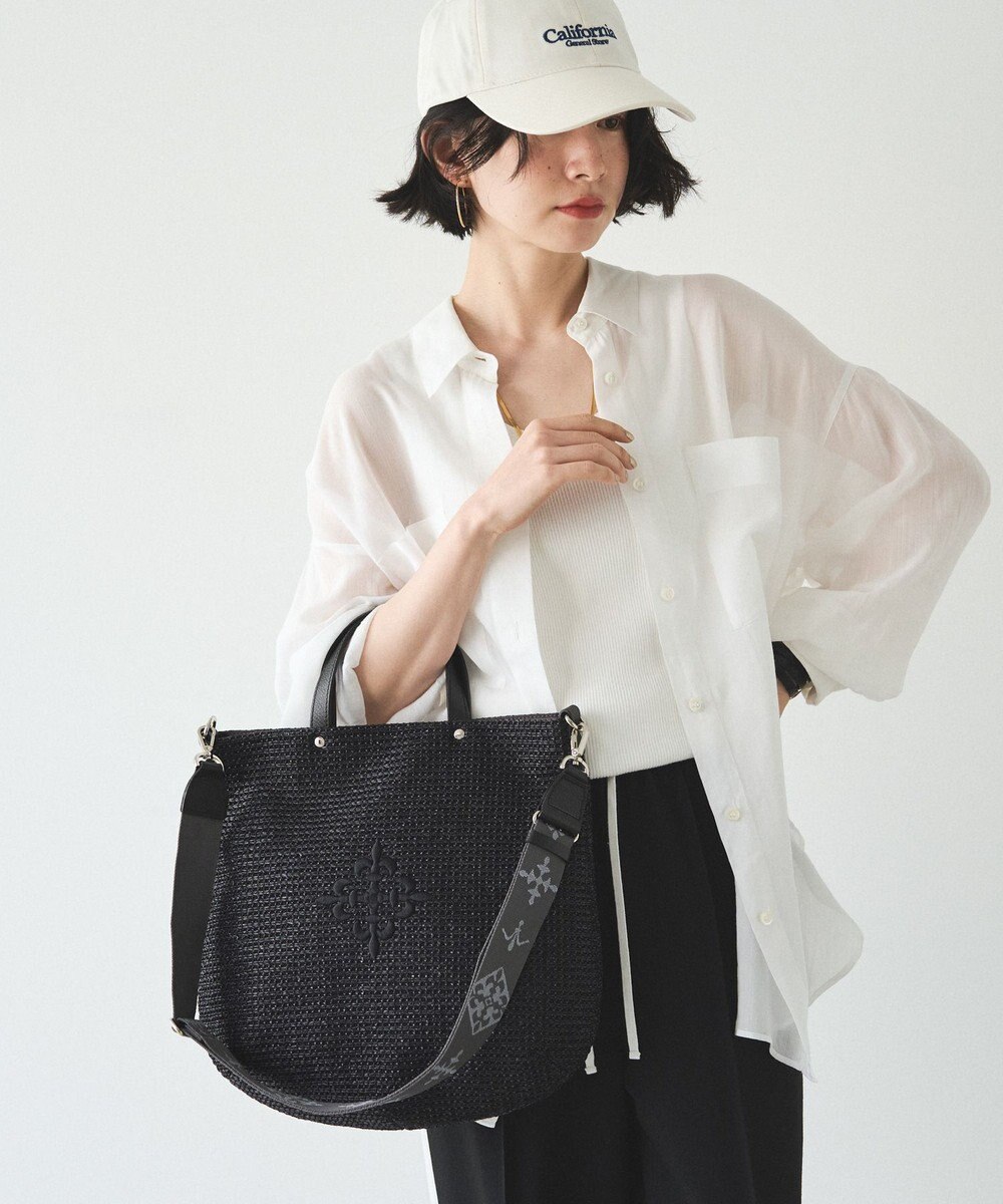 russet スリム2WAYトートバッグ <ナイロンラフィア>(CE-1717-WEB) 