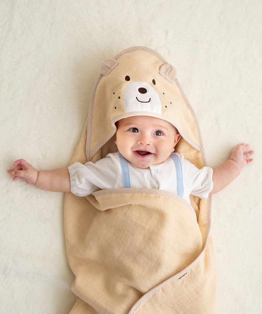 MIKI HOUSE HOT BISCUITS ベビーバスタオル 