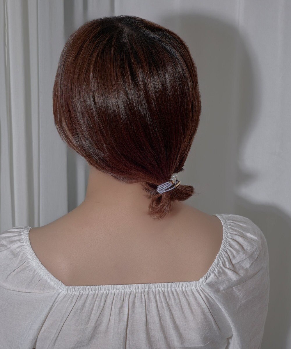 Phoebe パールラインコンビヘアブレス グレー 