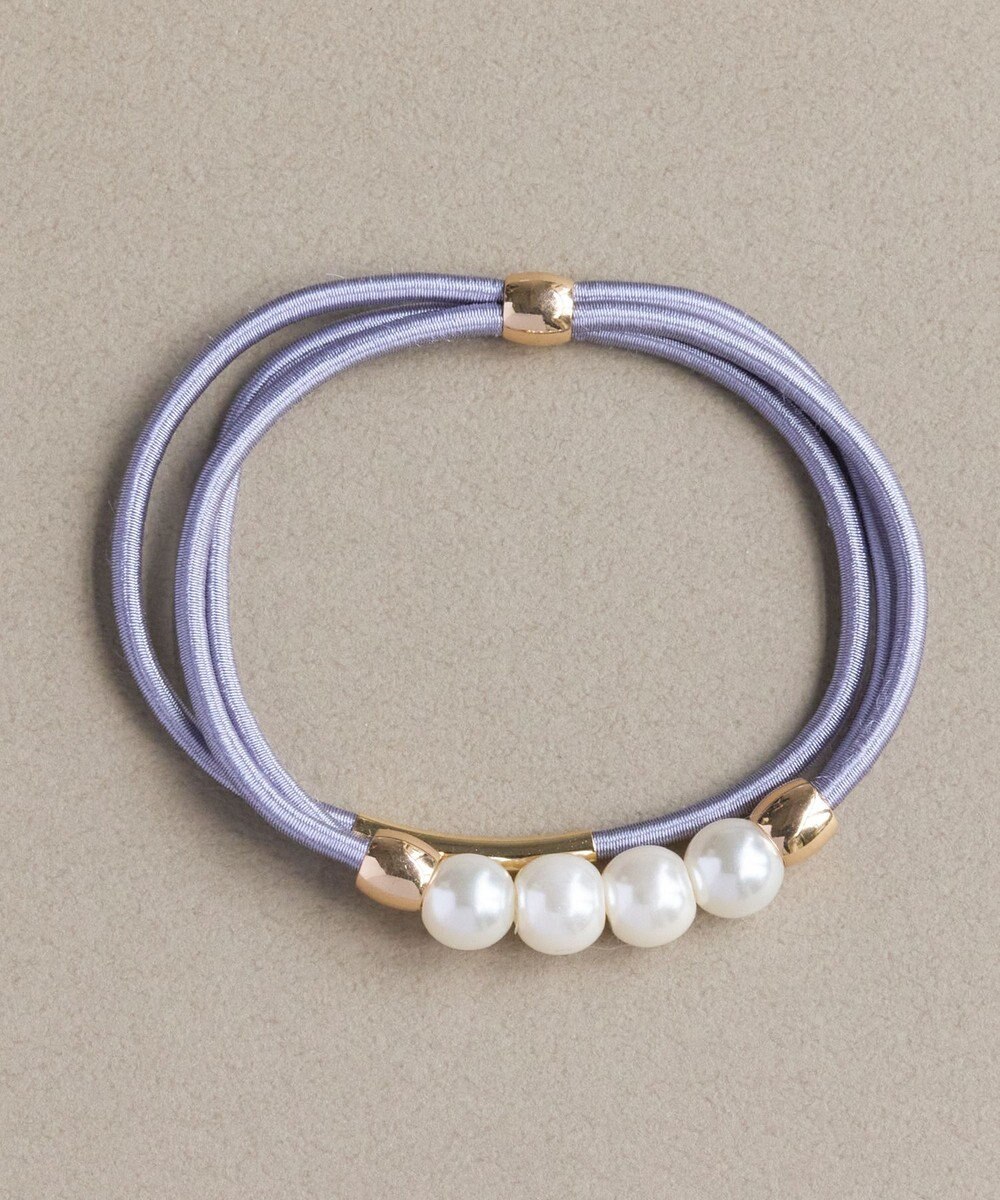 Phoebe パールラインコンビヘアブレス グレー 