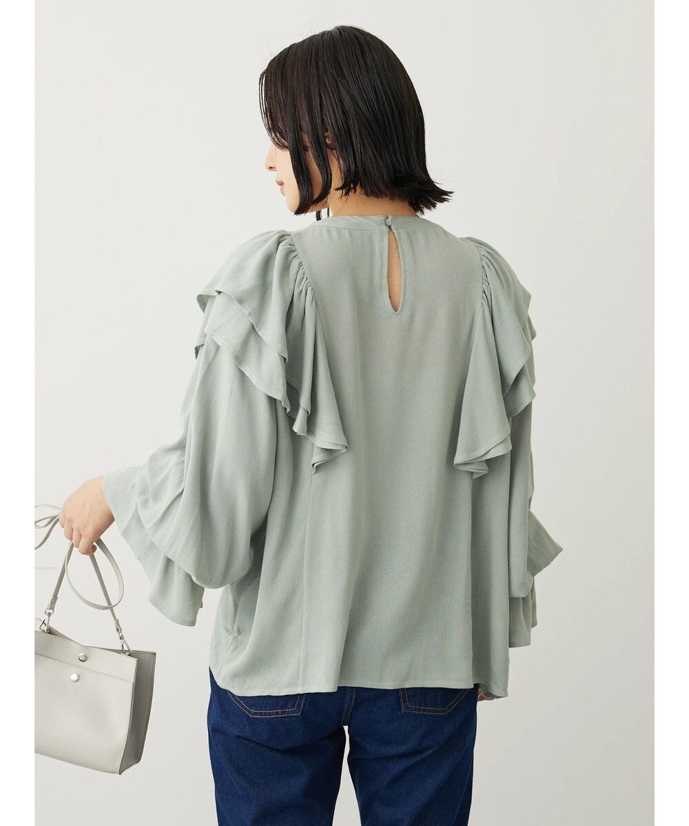 Green Parks ・Ｐｅｔｉｔ　Ｆｌｅｕｒ　ラッフルショルダーブラウス 