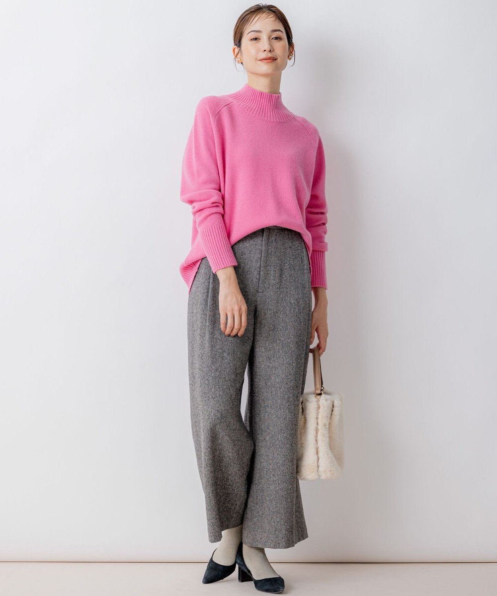 組曲 【8色展開・WEB限定】ウールカシミヤミックス ハイネック ニット 