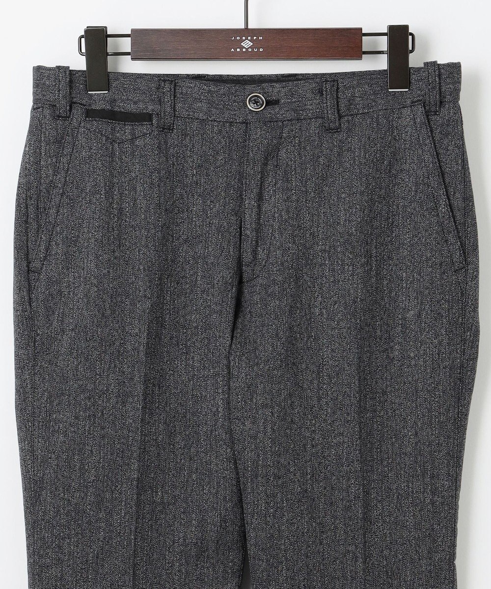 JOSEPH ABBOUD 【キングサイズ・ウエストも伸びる!オーガニックコットン使用】ムリネへリンボンストレッチ パンツ 