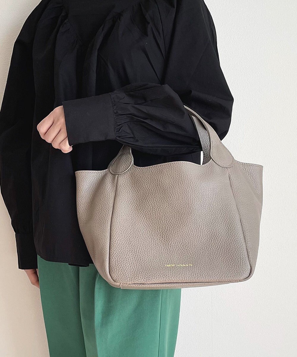 Hekhèr Le Style de Vie 【日本製/セレモニーにも】シュリンクレザー ハンドバッグ small 