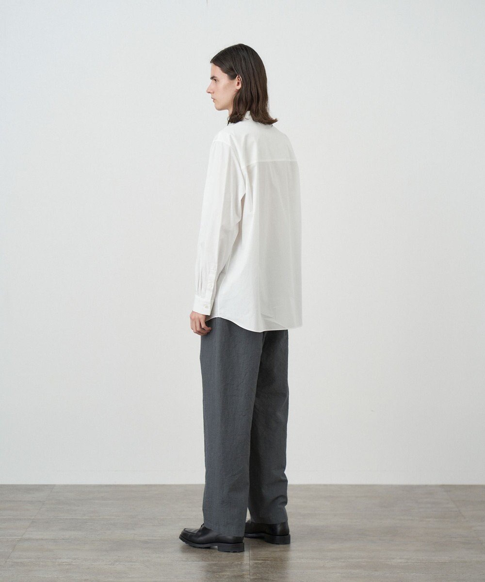 ATON SUVIN BROAD | バンドカラーシャツ - UNISEX 