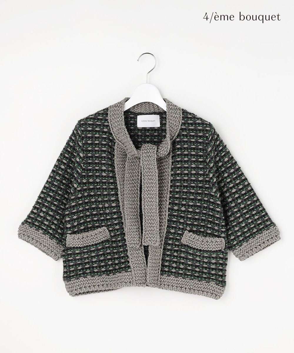 自由区 【カトリエムブーケ】Lame tweed ボウタイディテールジャケット 