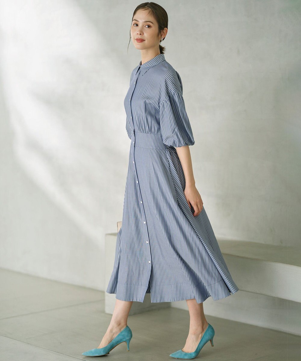 組曲 S 【WEB限定カラーあり】ボリュームスリーブシャツワンピース 