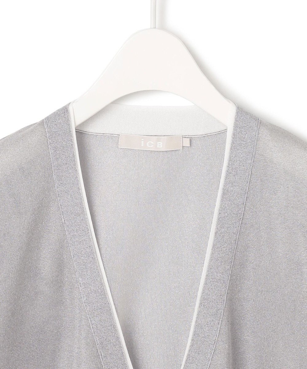 ICB 【洗える】 シアーレイヤードカーディガン 