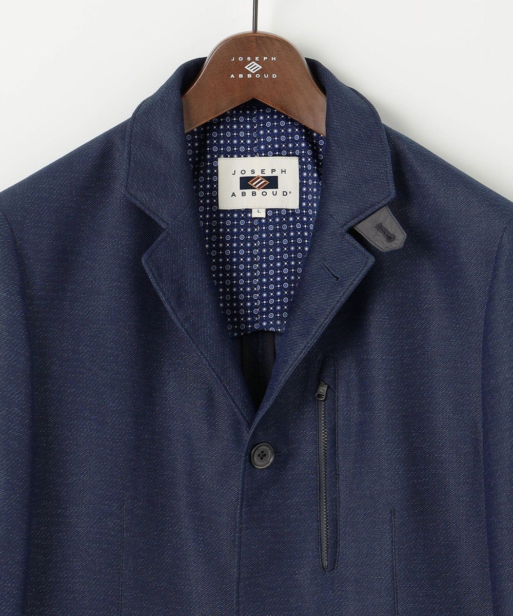 JOSEPH ABBOUD 【清涼/軽量/ストレッチ/ソフト】プリントレノクロス コンバーチブル ジャケット 