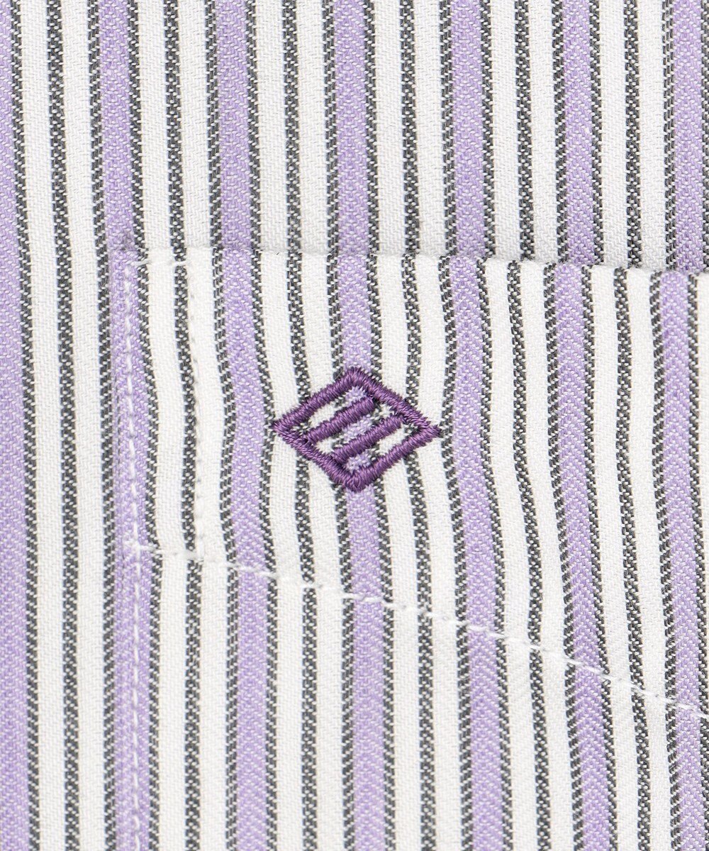 JOSEPH ABBOUD 【柔らか・光沢感】コットンビエラストライプ シャツ 