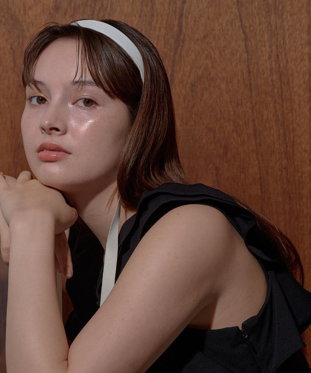 Phoebe ハングリボンカチューシャ　ホワイト 