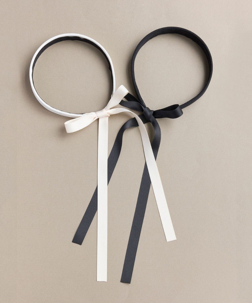 Phoebe ハングリボンカチューシャ　ホワイト 