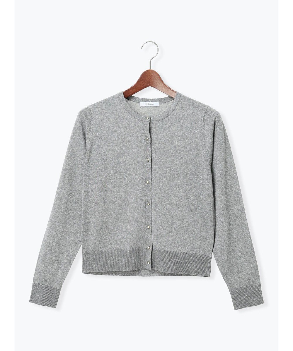 Te chichi 14G綿ポリクルーカーディガン 