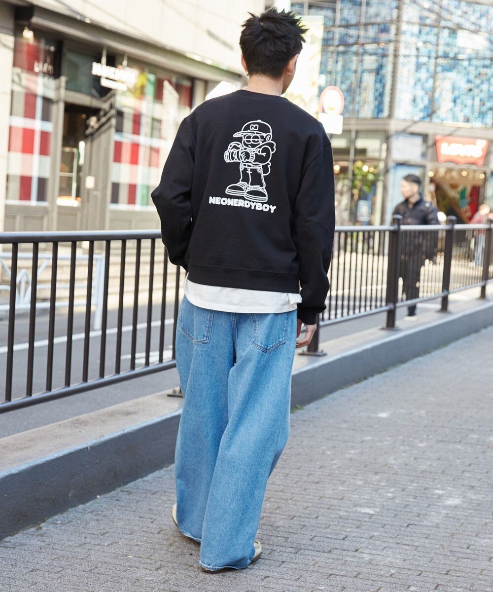 WEGO 【ユニセックス着用ITEM】THEBOYエルボーパッチクルーネックPO 