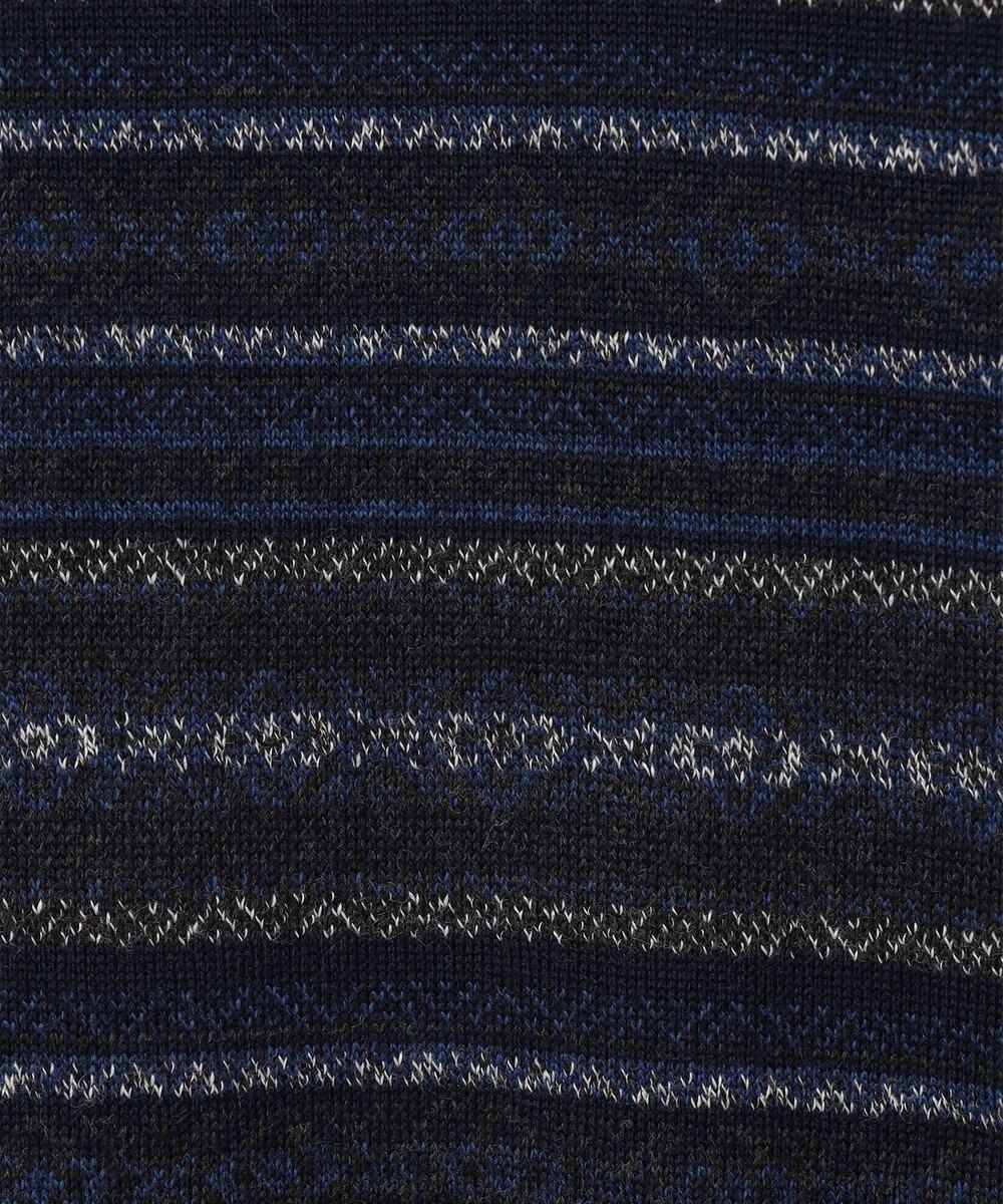 JOSEPH ABBOUD 【キングサイズ・イタリア糸使用/洗える】フェアアエルクルーネック ニット 