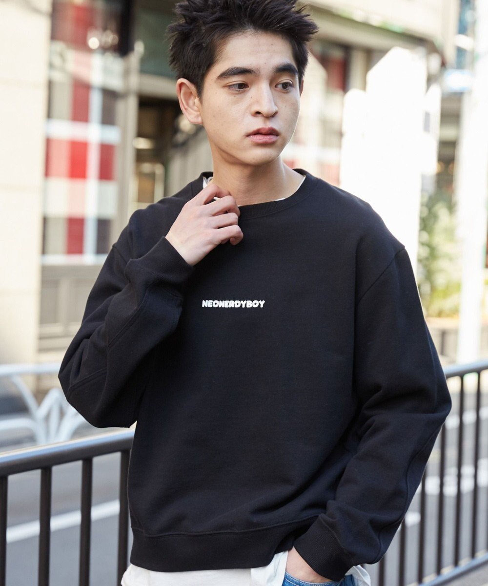 WEGO 【ユニセックス着用ITEM】THEBOYエルボーパッチクルーネックPO 