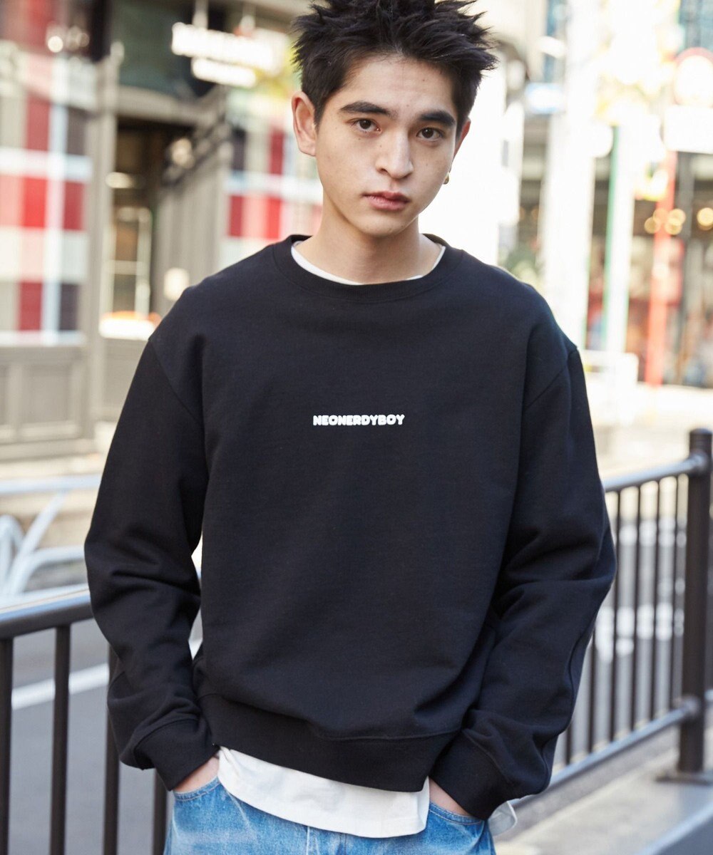 WEGO 【ユニセックス着用ITEM】THEBOYエルボーパッチクルーネックPO 