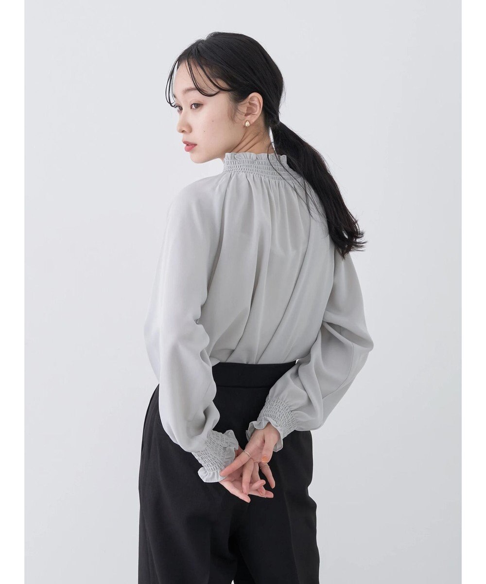 earth music&ecology シャーリングネックブラウス 