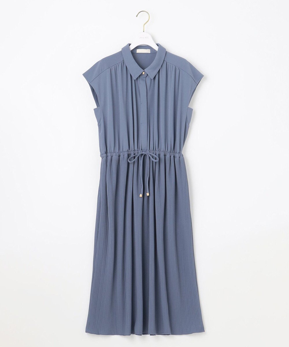 ANY SIS 【接触冷感・吸水速乾・UVケア】エアリードレープスムースプリーツ ワンピース 