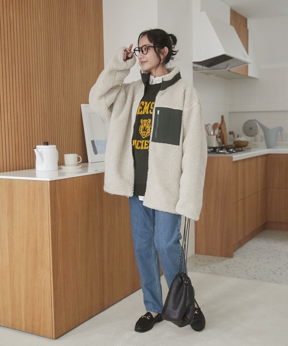 WEGO 【ユニセックス着用ITEM/SMLサイズ展開】ボアブルゾン 