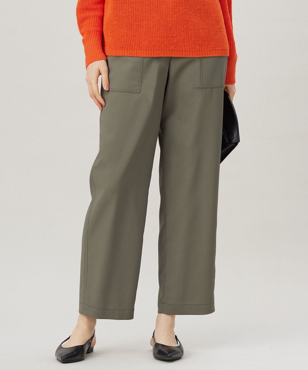 自由区 L 【洗える】ストレッチライトツイルベイカー パンツ 