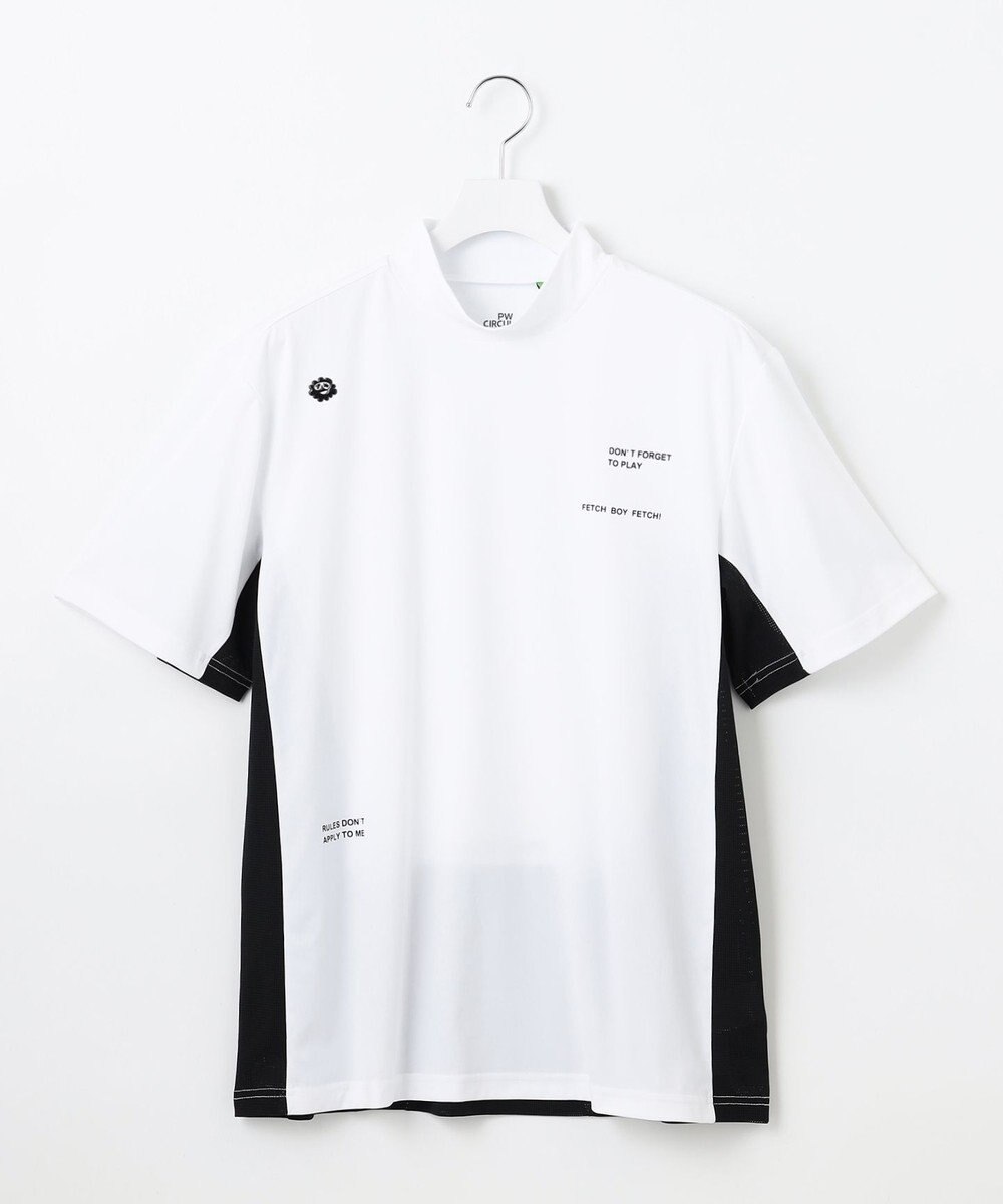 PW CIRCULUS 【吸水速乾 / UV遮蔽率96.3% UVカット / ストレッチ】【MEN】メッシュコンビモックネックT ゴルフ 