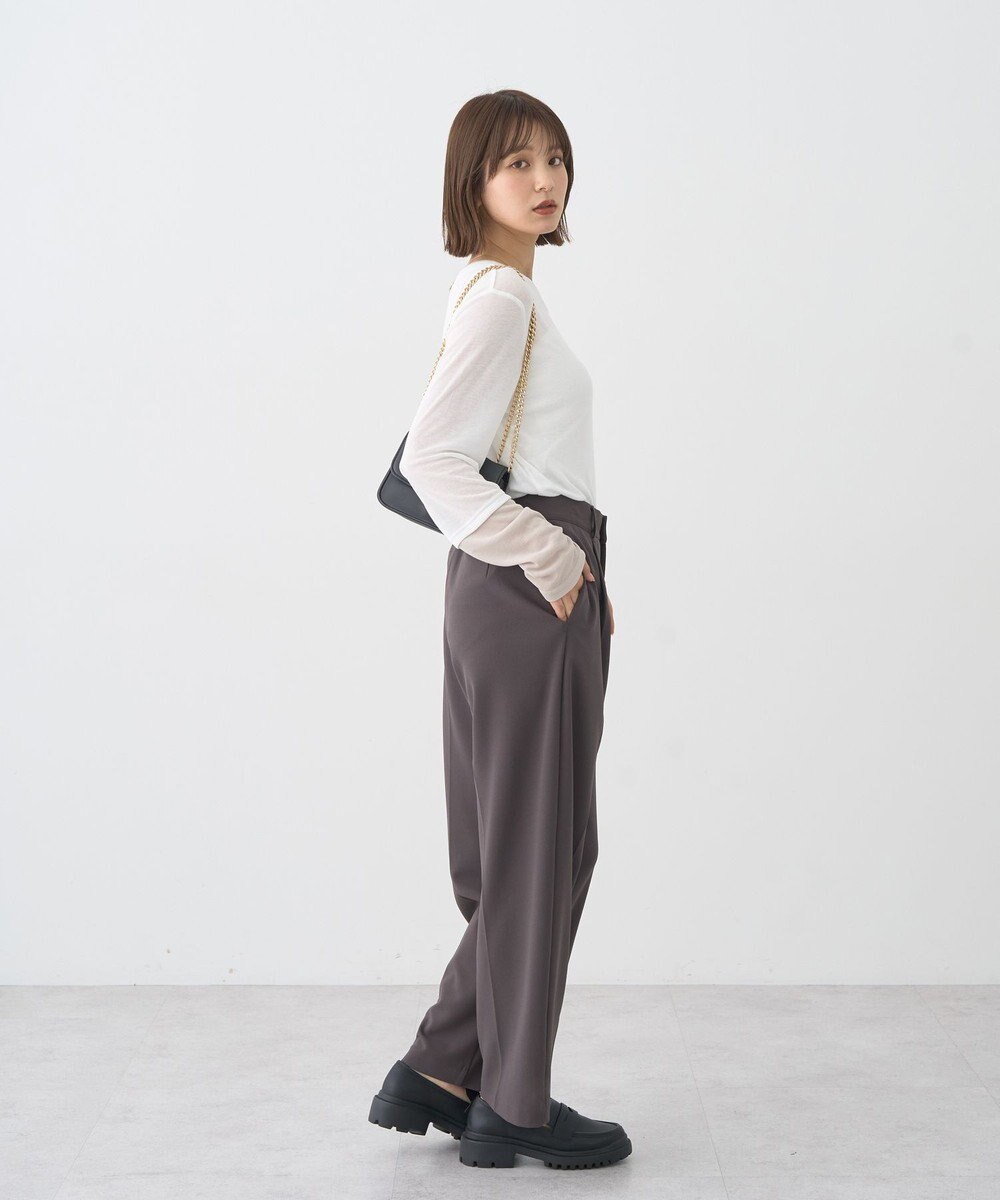 earth music&ecology レイヤードシアープルオーバー 