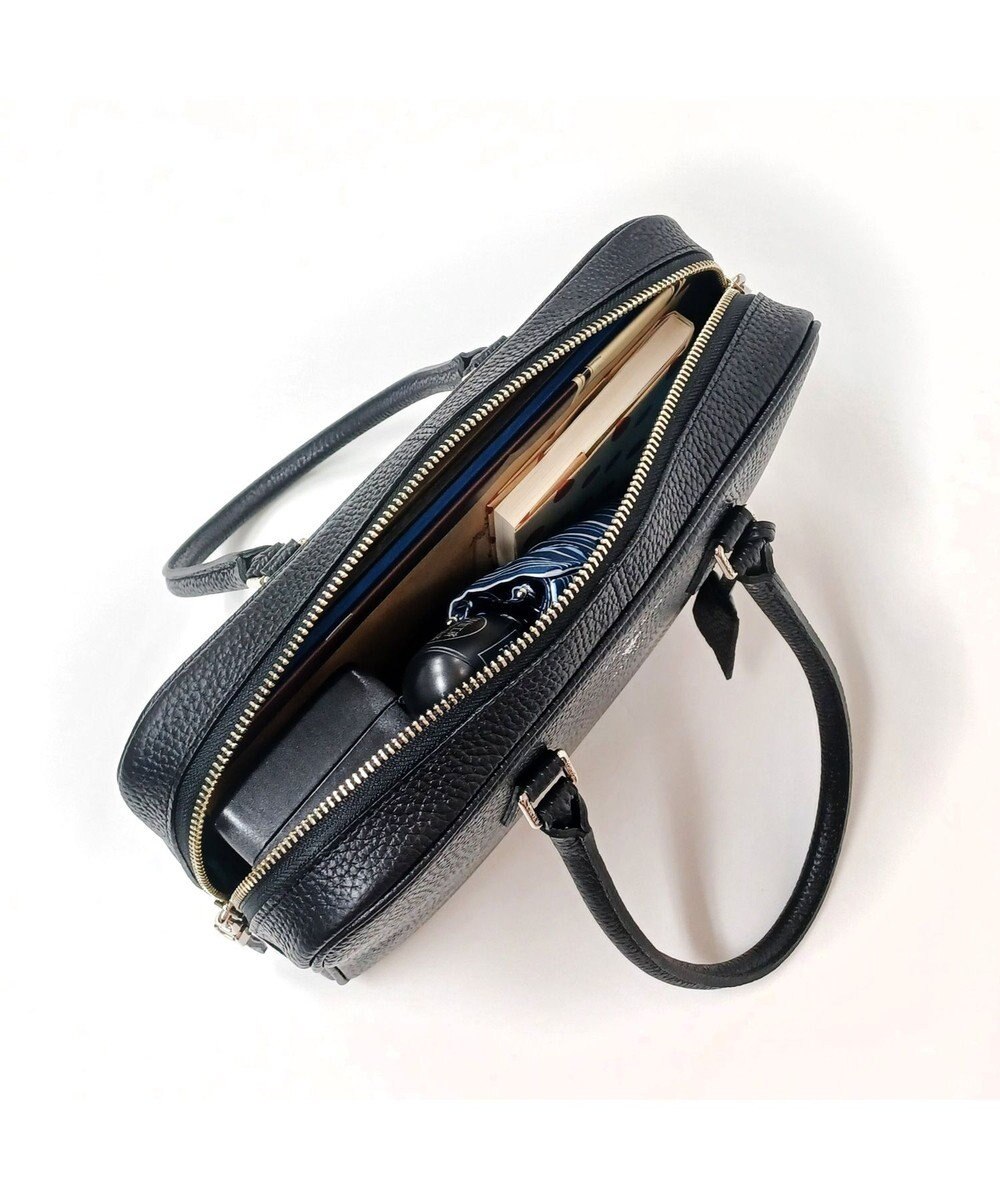 A.D.M.J. 牛革 ボストンバッグ 28cm※SILVER金具 