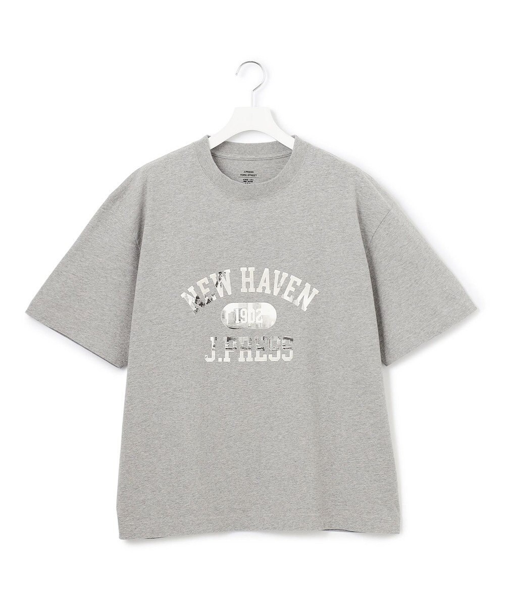 J.PRESS YORK STREET 【UNISEX】フォトプリント Tシャツ ”College Logo” 