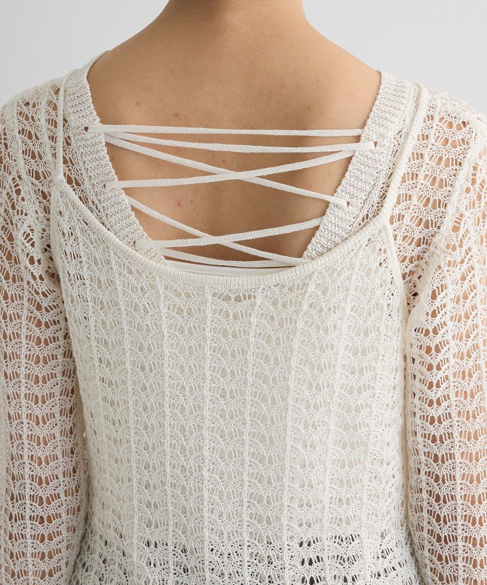 Green Parks ＳＥＴ２点　クロシェ風ニットプルオーバー 