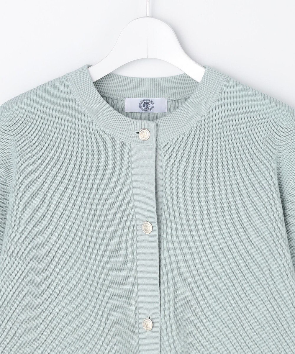 J.PRESS LADIES ORGANIC GASS COTTON クルーネック カーディガン 