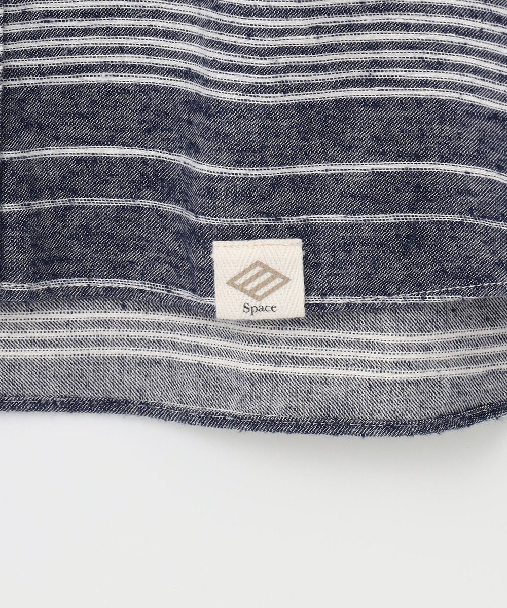 JOSEPH ABBOUD MOUNTAIN 【SPACE／UNISEX】OGスラブシャンブレーマルチボーダー シャツ 