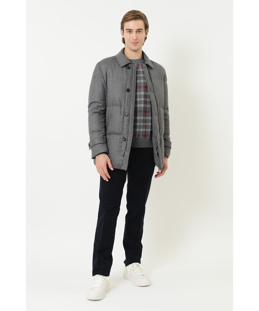 DAKS ウールフラノミドル丈ジャケット 