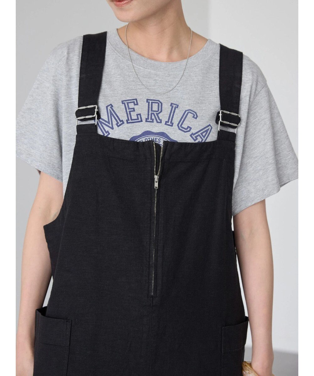 AMERICAN HOLIC リネンブレンドＩラインジャンバースカート 