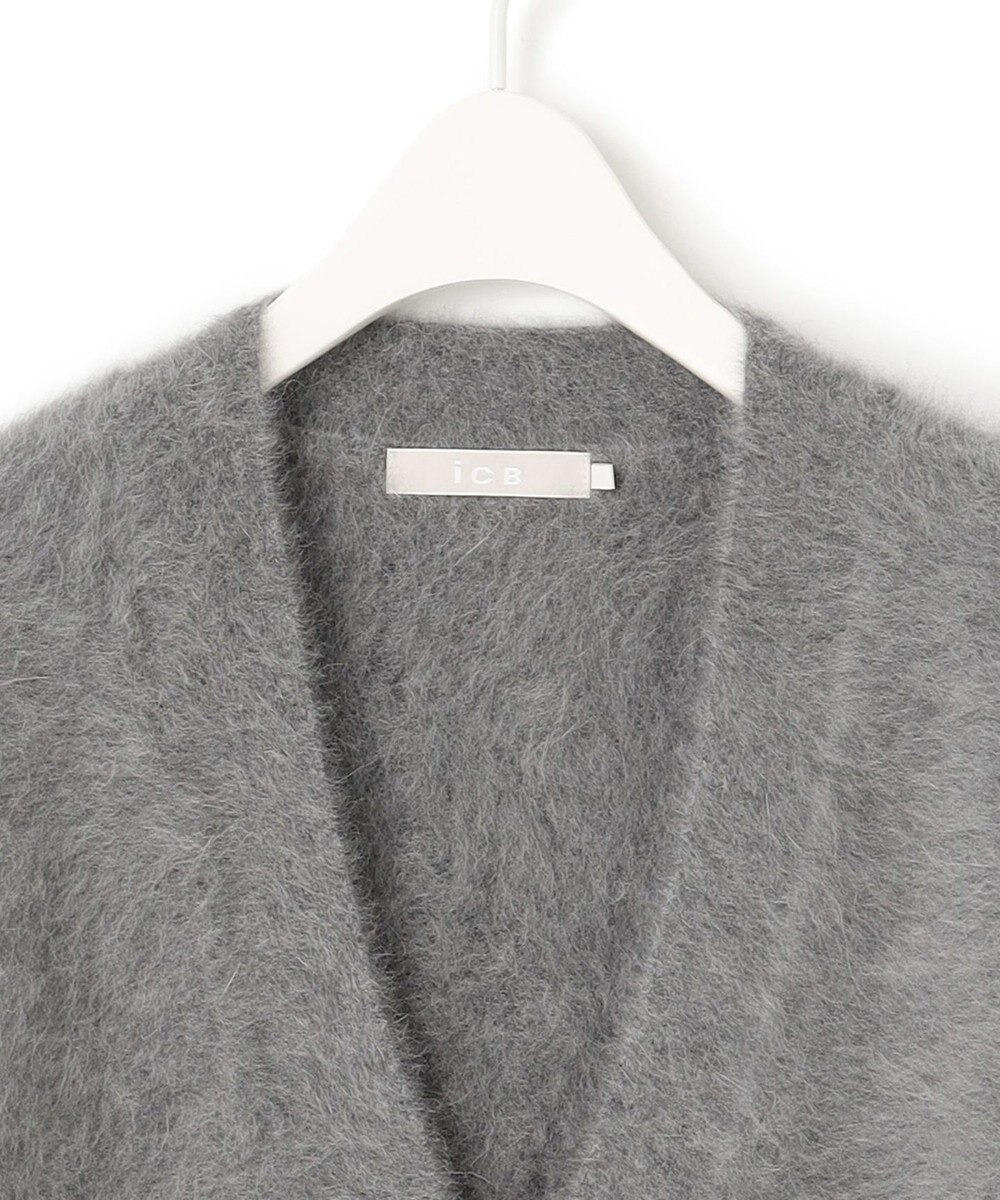 ICB L フォックスアルパカニット Vネックカーディガン 