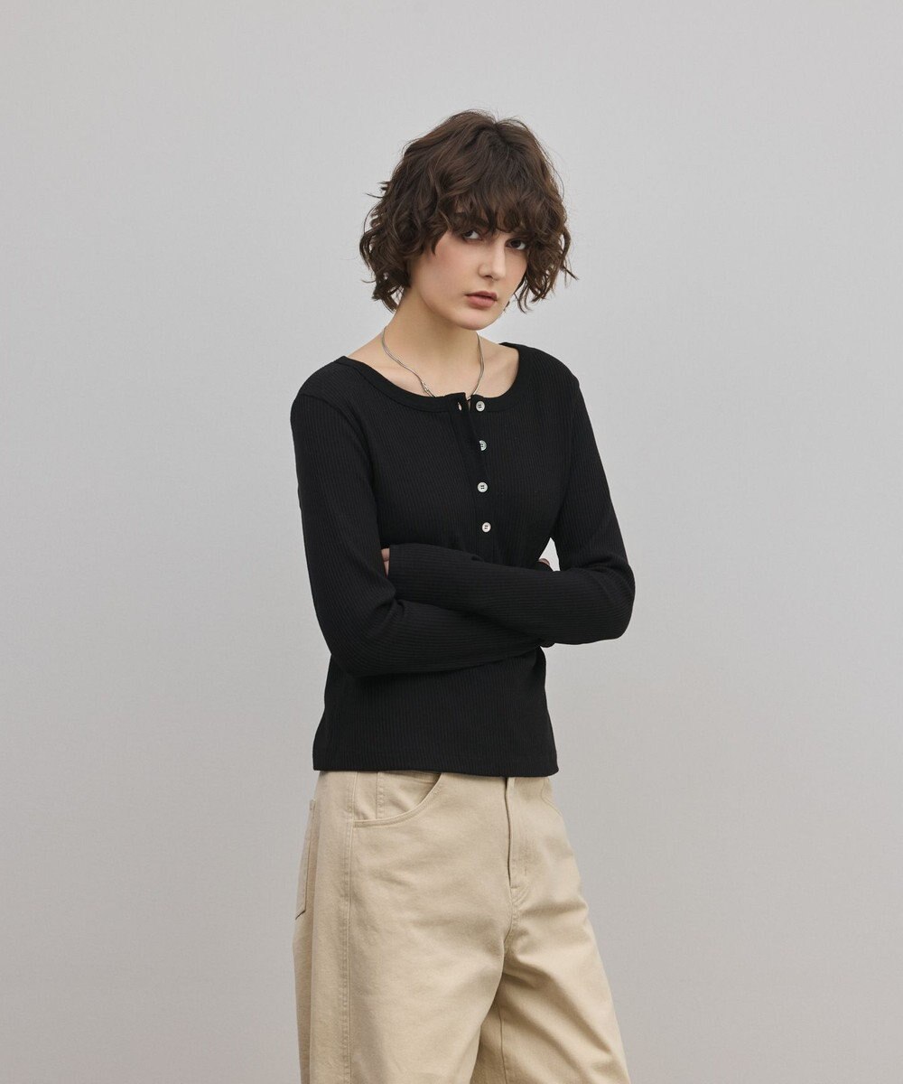 GRACE CONTINENTAL ヘンリーネックカットトップ 