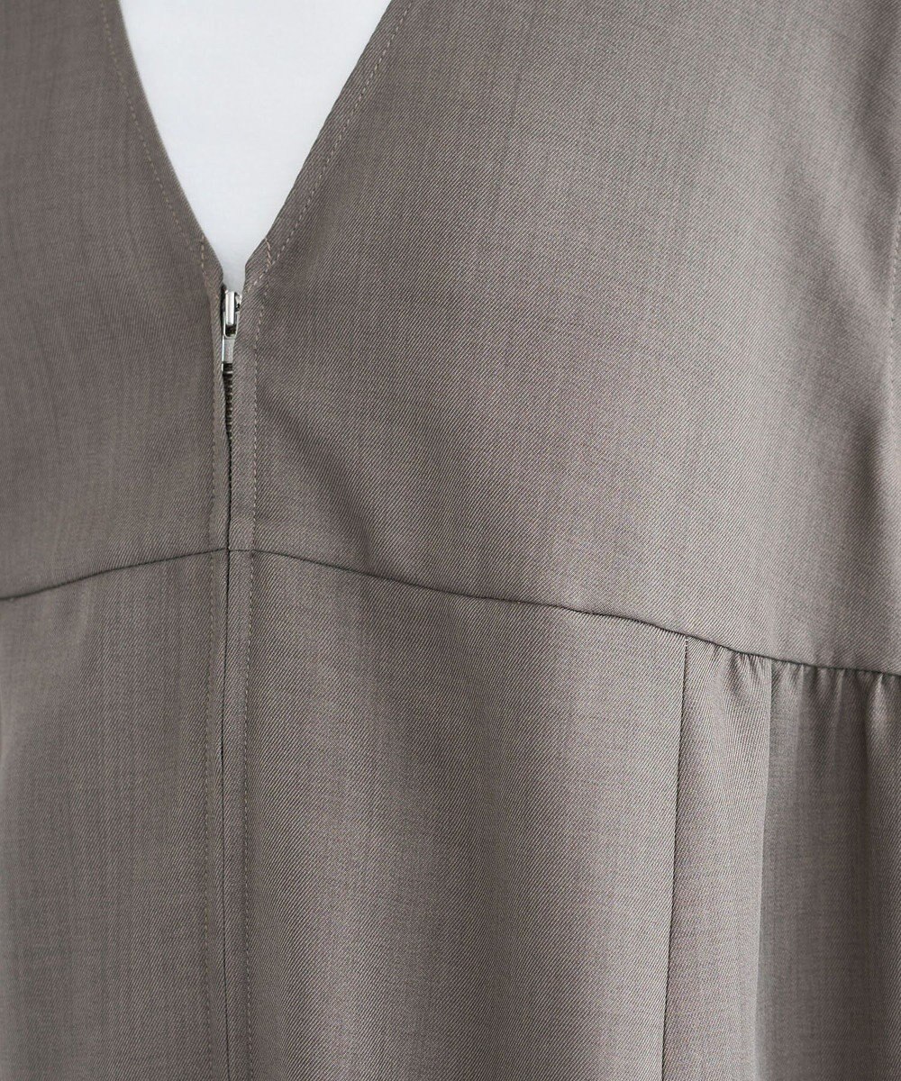 Green Parks 麻調ミディ丈ＺＩＰベスト 