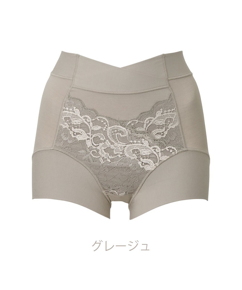 BRADELIS New York 【BRADELIS NewYork peace】綿混フィットレースショーツ ウエストからヒップ下まですっぽり包み補整するショーツ 