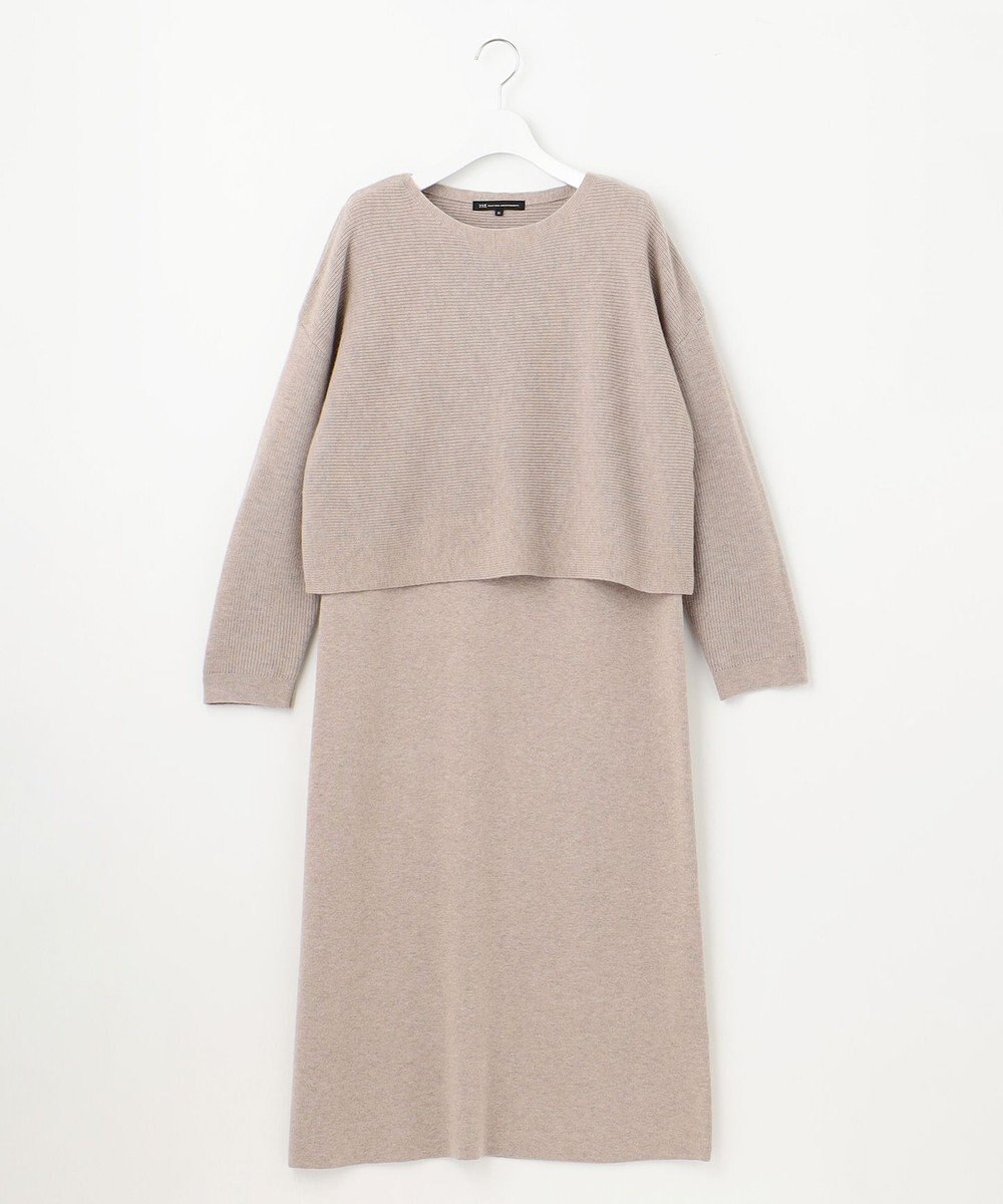 23区 S 【洗える】レイヤードニットツイン ワンピース 