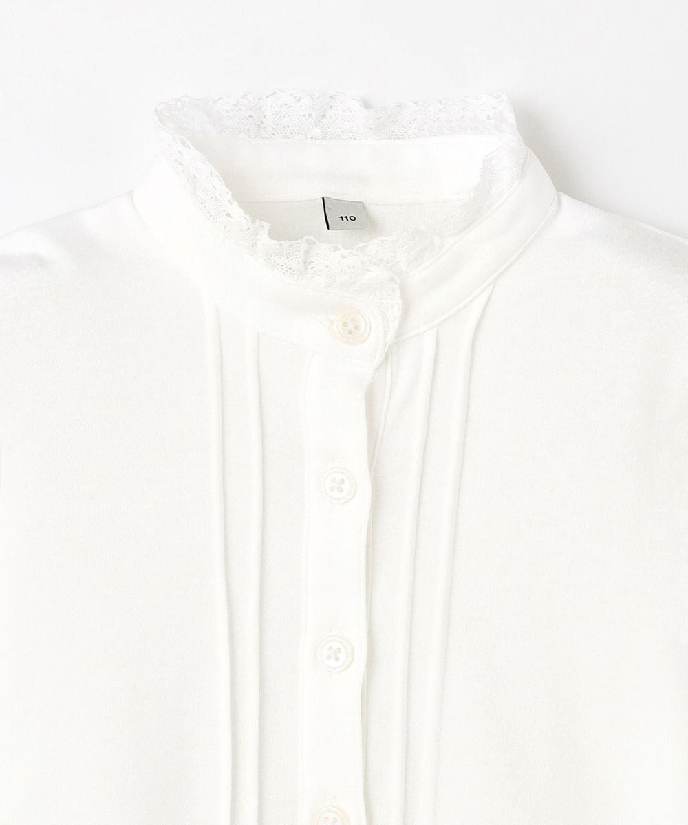 ANY KIDS リボン付きスタンドカラーブラウス 